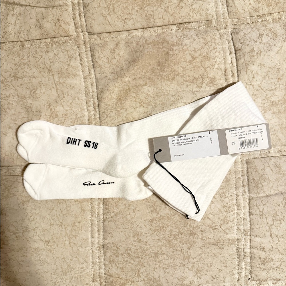 Rick Owens Ivory Casual Socks